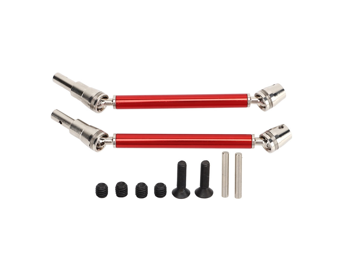 Mali eixo de Transmissão Dianteiro e Traseiro Metal Aço para Carros de Controle Remoto Arrma Série 1/10 Vermelho 2pcs