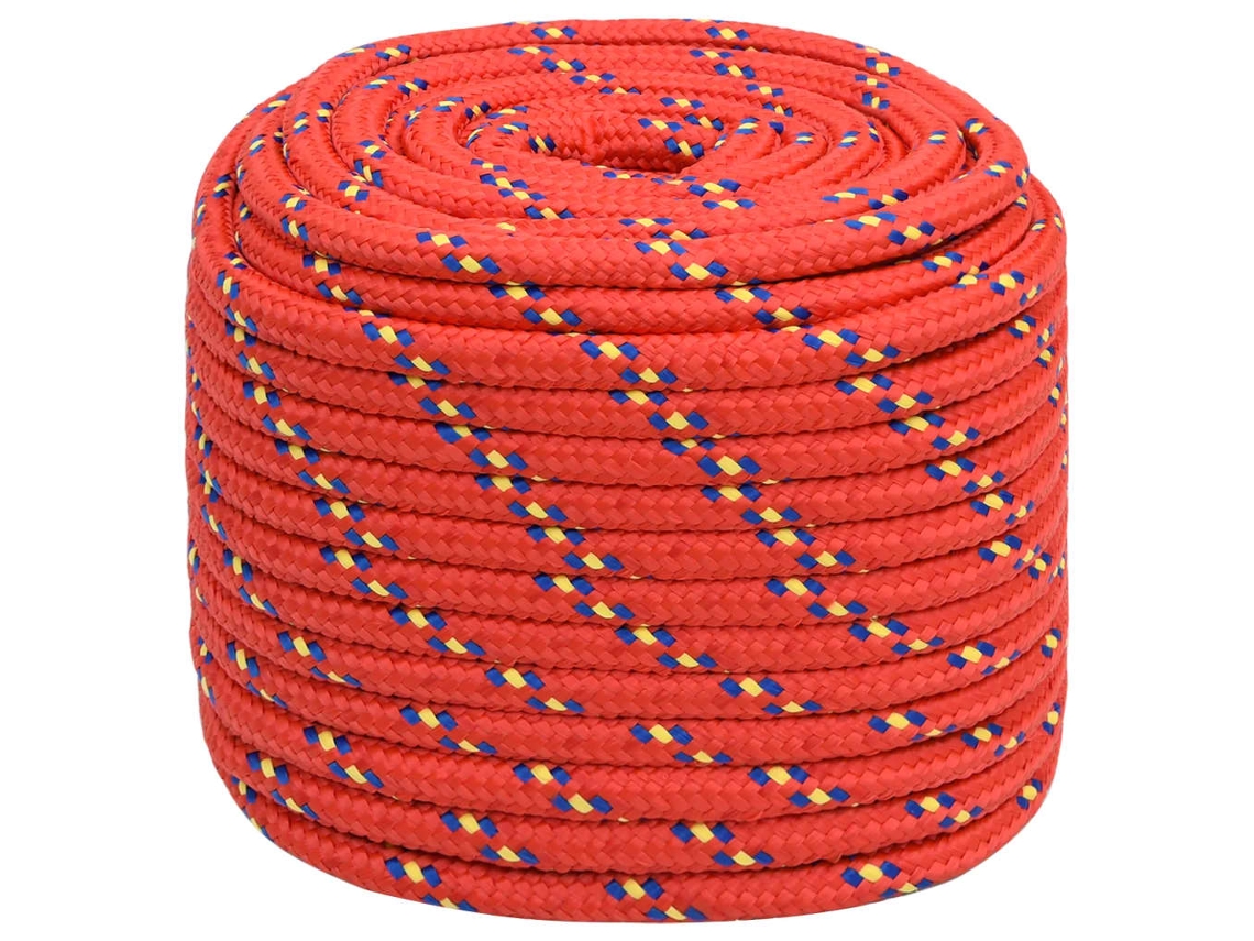 Cuerda De Barco Polipropileno Rojo 18 Mm 25 M