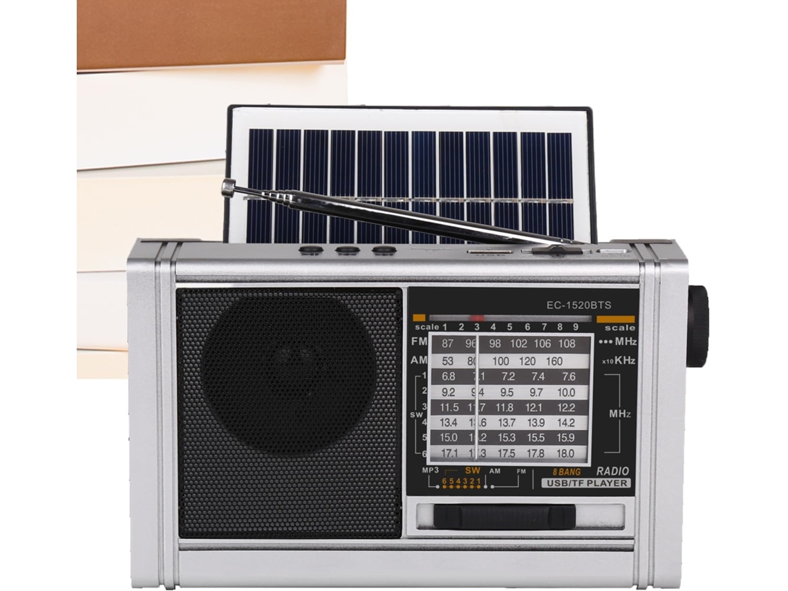Radios meteorológicas, radio de transistores recargable con altavoz multibanda y linterna potente para el trabajo, viajes y la playa - Jortmrd