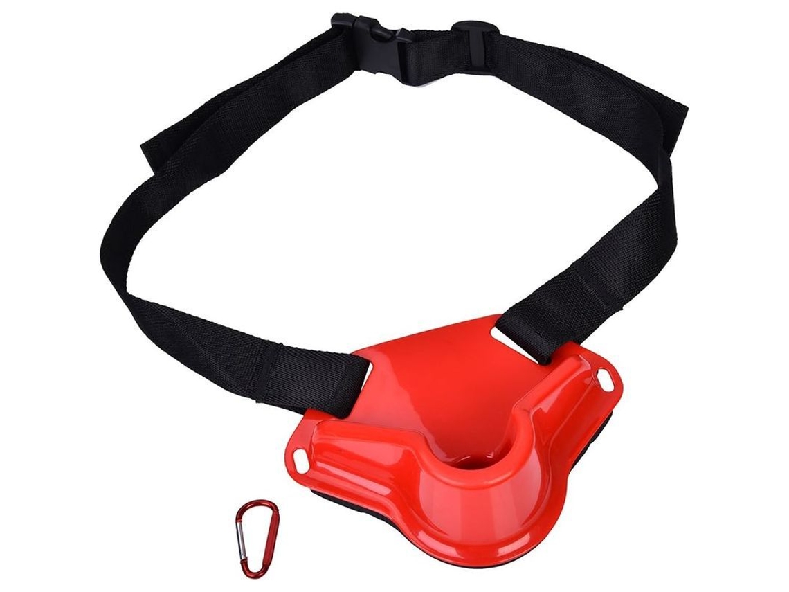 Cinto De Pesca Com Suporte Para Vara Ajustável Linjou Para Barco E Rocha Cor Vermelha