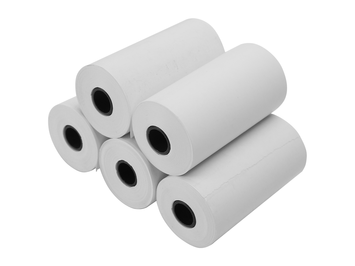 5 Rollos De Papel Térmico Para Recibos Impresora Pequeña Máquina Oficina Caja Registradora