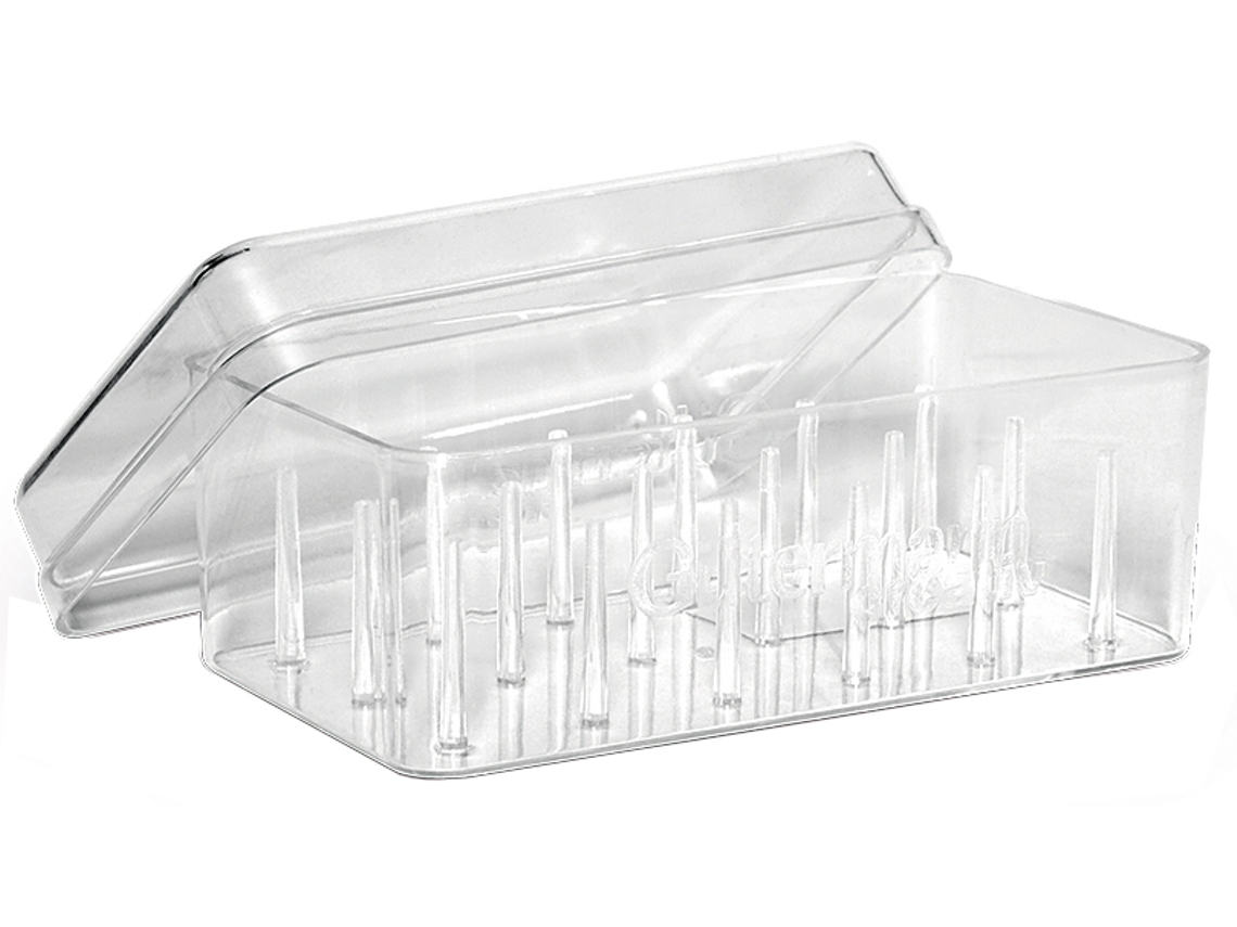Caja de Hilos de Coser GÜTERMANN para 18 Bobinas Transparente
