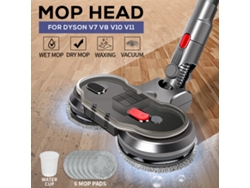 Cabezal de mopa eléctrica para aspiradoras Dyson V7 V8 V10 V11 V15 SUNNY SPACES (6 almohadillas)