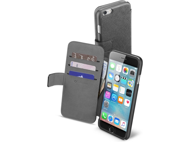 Funda iPhone 6, 6s CELLULARLINE BOOKAGENDAIPH647K Negro