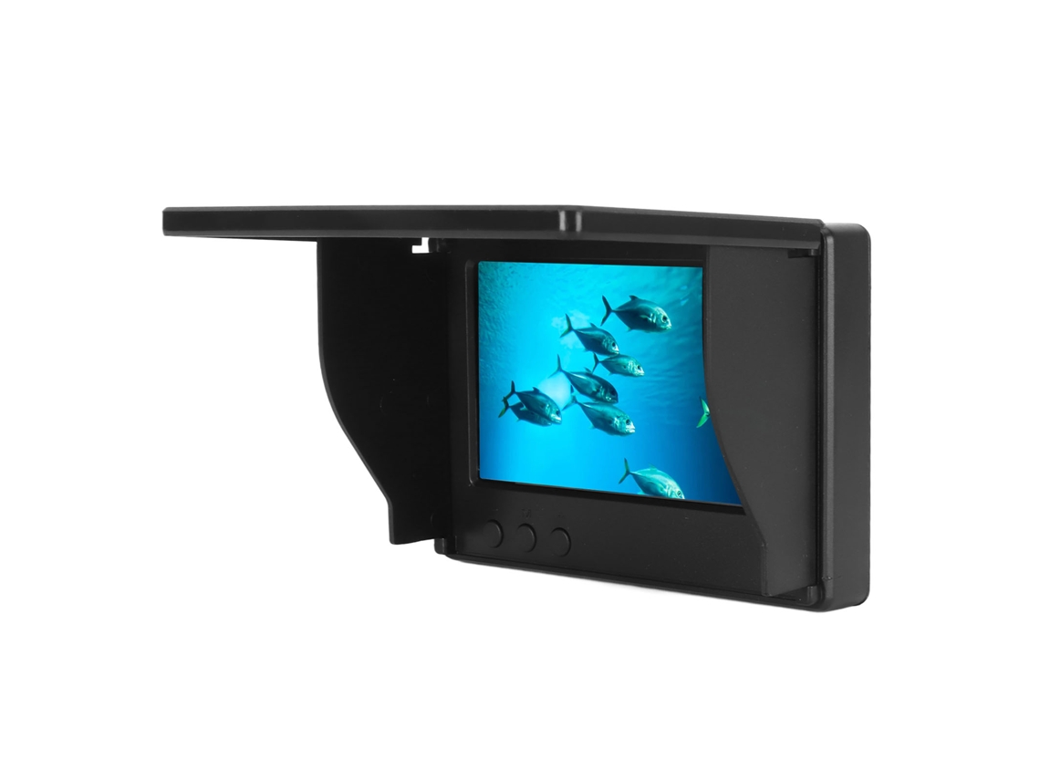 Sonda de pesca con pantalla IPS de 4,3 pulgadas, cámara de pesca de 2000 cd, IP68, 15 m, enchufe británico.