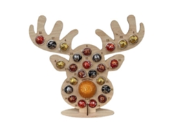 Calendario De Adviento De Madera Con Soporte Para Chocolates, Adornos Navideños, Decoración, Regalo.