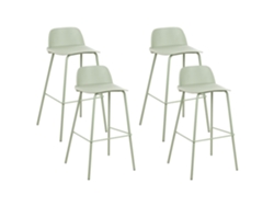 Conjunto de 4 cadeiras de bar BELIANI Mora de Material sintético Verde 48x35x90