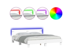 Maison Exclusive - Estructura De Cama Con Cabecero Y Luces Led Blanca 200x200 Cm