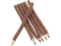 Lápices De Colores Pastel De 6 Piezas, Madera Natural Rústica, Ligeros, Para Niños Y Niñas.
