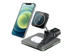 Cargador Inalámbrico Soporte Magnético Para Cargador Inalámbrico 3 En 1 De 15 W Estación De Carga Rápida Y Segura Para Iphone 13/12 12 Pro Yemaesre