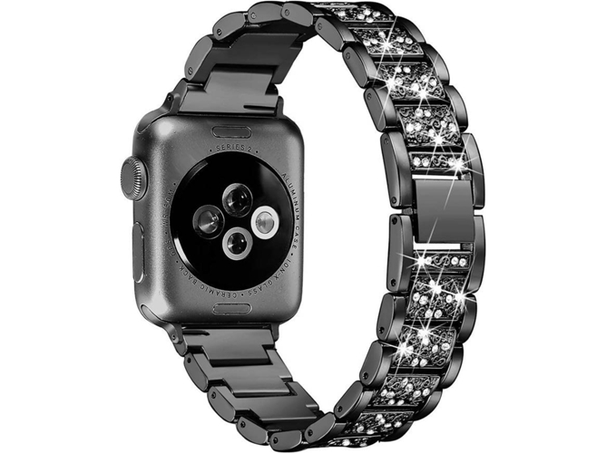 Correa Apple Watch 42 mm WJS Metal Negro