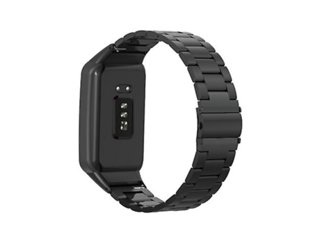 Correa De Reloj Inteligente Para Reloj Oppo, Correa De Reloj De Tres Cuentas De Acero Inoxidable Nfc, Color Negro VENISYMLIS