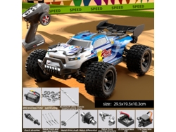 Coche teledirigido Big Foot 4x4 a escala 1/18, 50 km/h, todoterreno de alta velocidad, juguete para niños y adultos, color azul. Aeuzwr