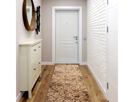 Alfombra de pasillo KARMEL Terra suelo agrietado - tuerca 80cm