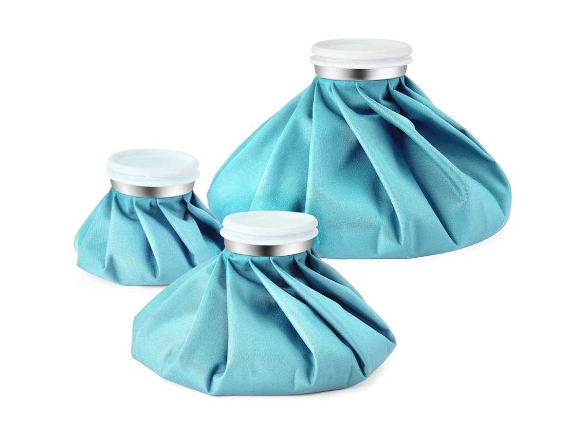 Paquete De 3 Enfriadores Reutilizables 28 Cm X 23 Cm X 15 Cm Terapia De Frío Y Calor Para Lesiones De Rodilla Y Pierna Azul Claro