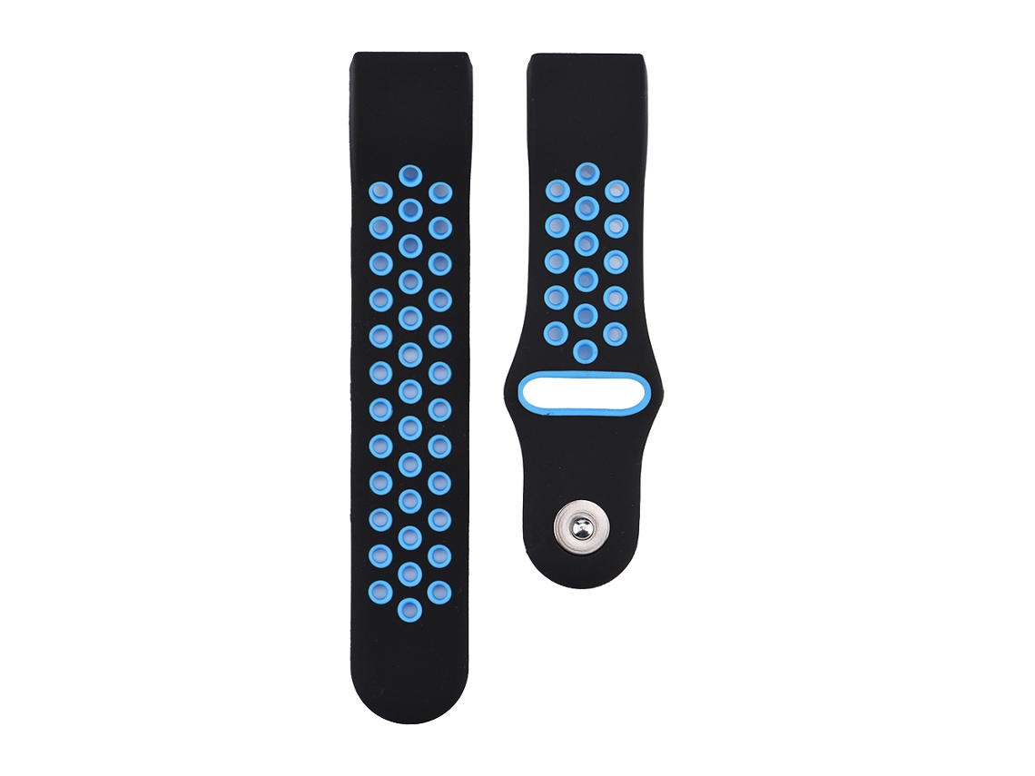Correa de silicona de repuesto Mali para Fitbit Charge 2, negra y azul, accesorio deportivo.