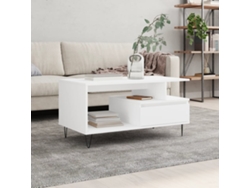 Mesa de centro de 90x49x45 cm, fabricada en madera sintética blanca, HARLANV1