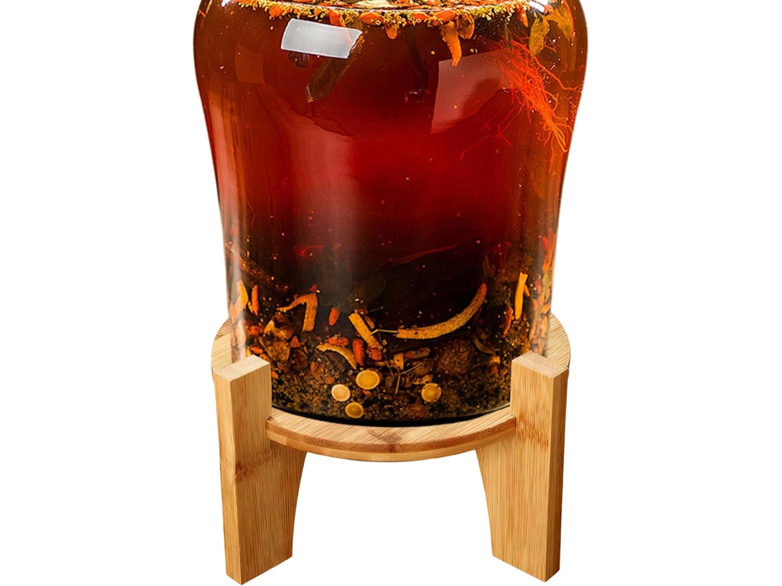 Soporte para dispensador de bebidas, accesorio de cocina de madera con patas, base para dispensador Vayotoy