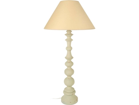 Lámpara de Mesa TOSEL Anais (Crema, Crema Cilindrica - E27 - Máx. 40W - Madera)