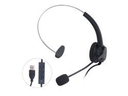 Auriculares Usb Con Micrófono, Cancelación De Ruido, Volumen Ajustable Y Diadema Mono Para Uso En Oficina O Computadora.