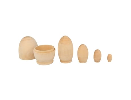 5 huevos de madera para personalizar
