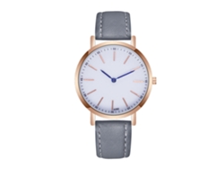 Relógio De Bambu Elegante E Fashion Para Casais Com Pulseira De Couro Pu - Quartz