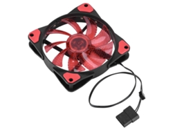 12 Cm 15 Leds Ultra Silencioso 3pin 4pin Ventilador De Enfriamiento Para Cpu Y Gabinete De Pc Rojo