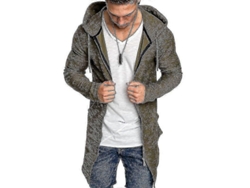 Sudadera Con Capucha Y Cremallera Para Hombre, Chaqueta Polar De Manga Larga, Cárdigan.