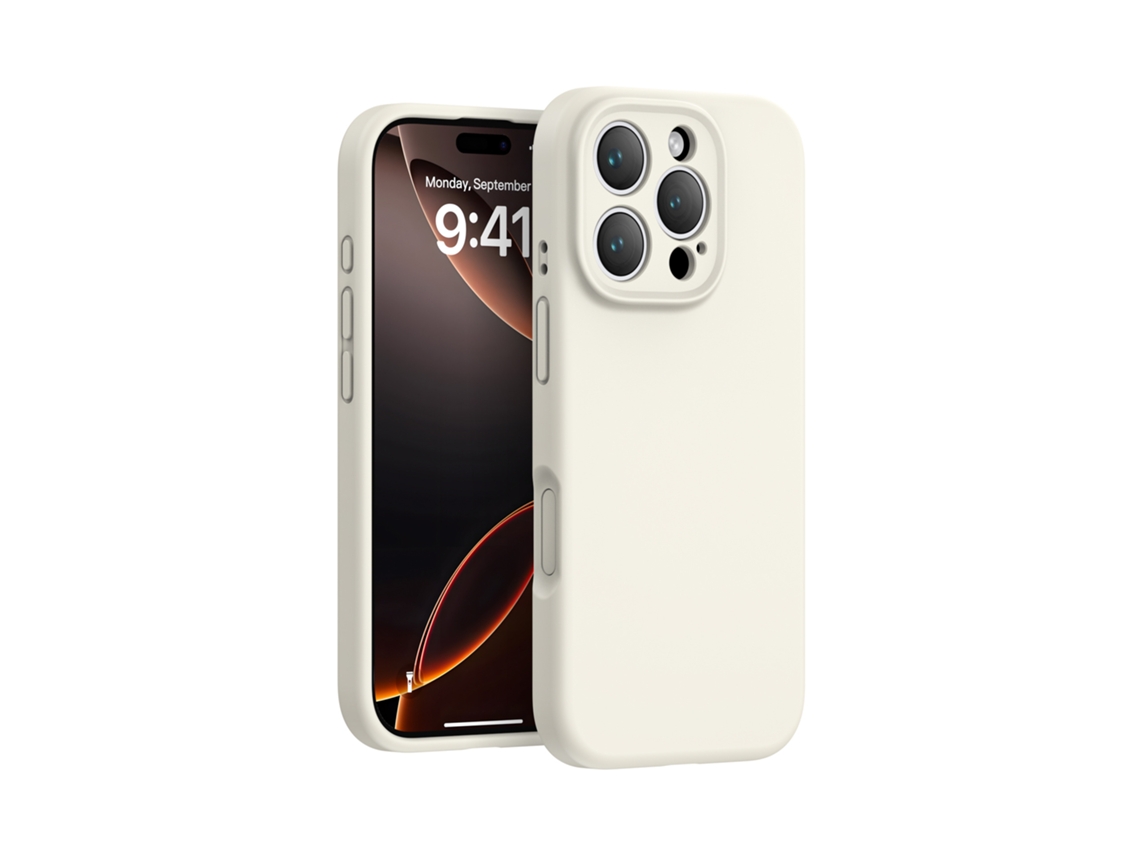 (blanco, Iphone 16 Plus) Funda De Silicona Líquida Para Iphone, Color Sólido, Funda Protectora De Una Sola Pieza Con Todo Incluido