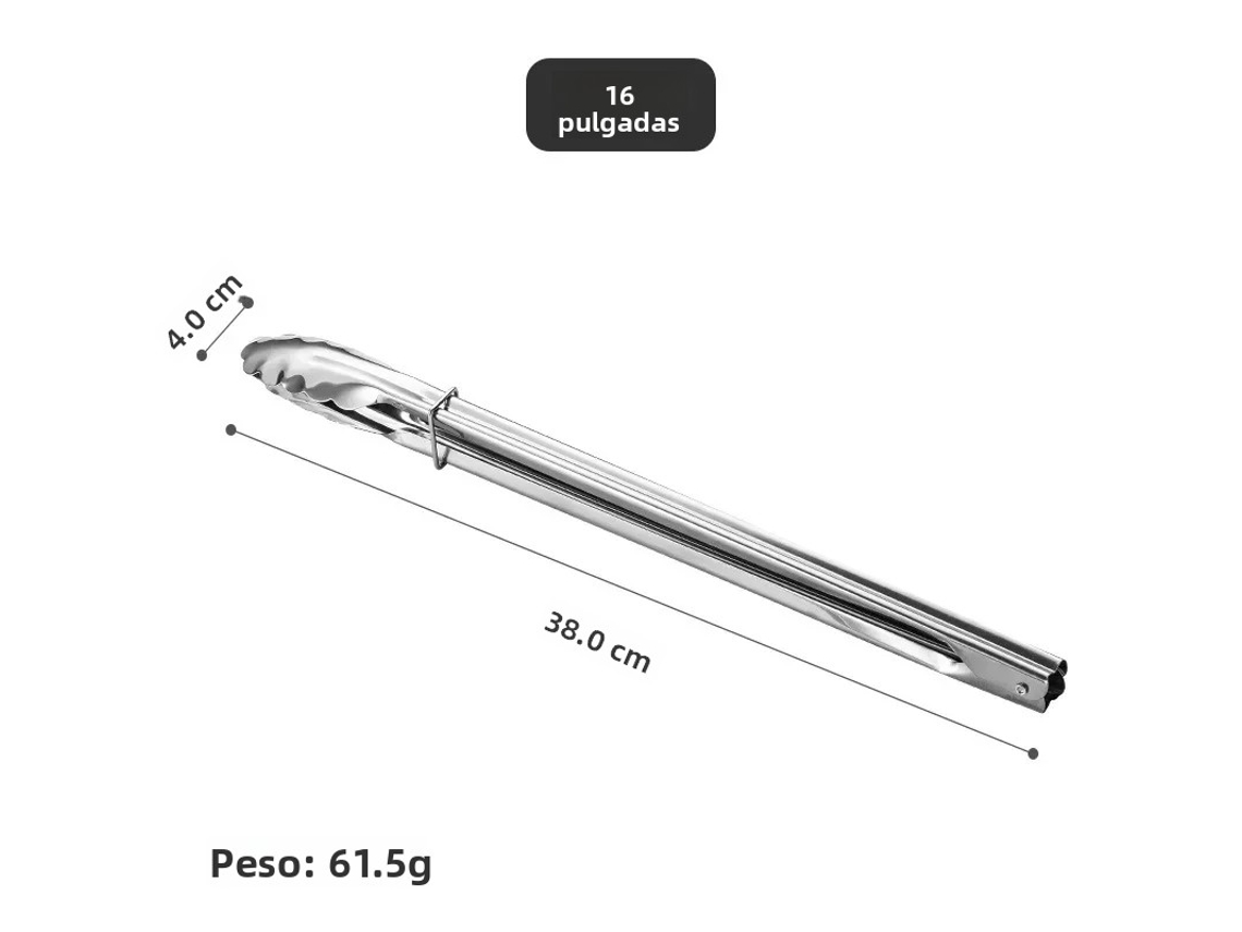 Alicates De Acero Inoxidable Para Sujetar Alimentos De Cocina (16 Pulgadas) Herramienta Para Barbacoa