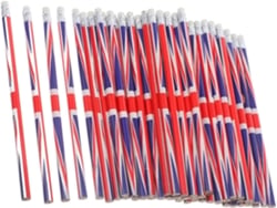 Juego De 120 Lápices Decorativos De Madera Con Diseño De Bandera Y Goma De Borrar Incorporada.