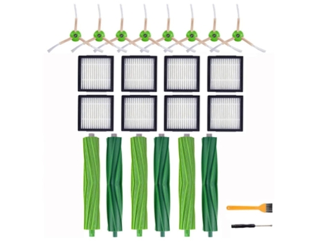 24 peças escova rolante filtro escova lateral para robô irobot roomba i7 e5