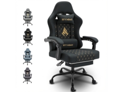 Cadeira Gaming Ergonómica Symino Em Pele Pu Race Style - Confortável E Ajustável, Preta