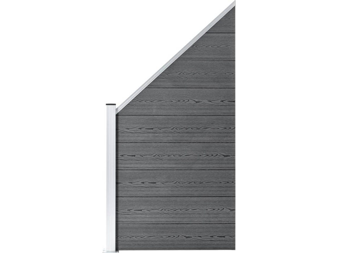 vidaXL Panel de valla de WPC gris 95x(105180) cm vidaXL Panel de valla de WPC gris 95x(105180) cm