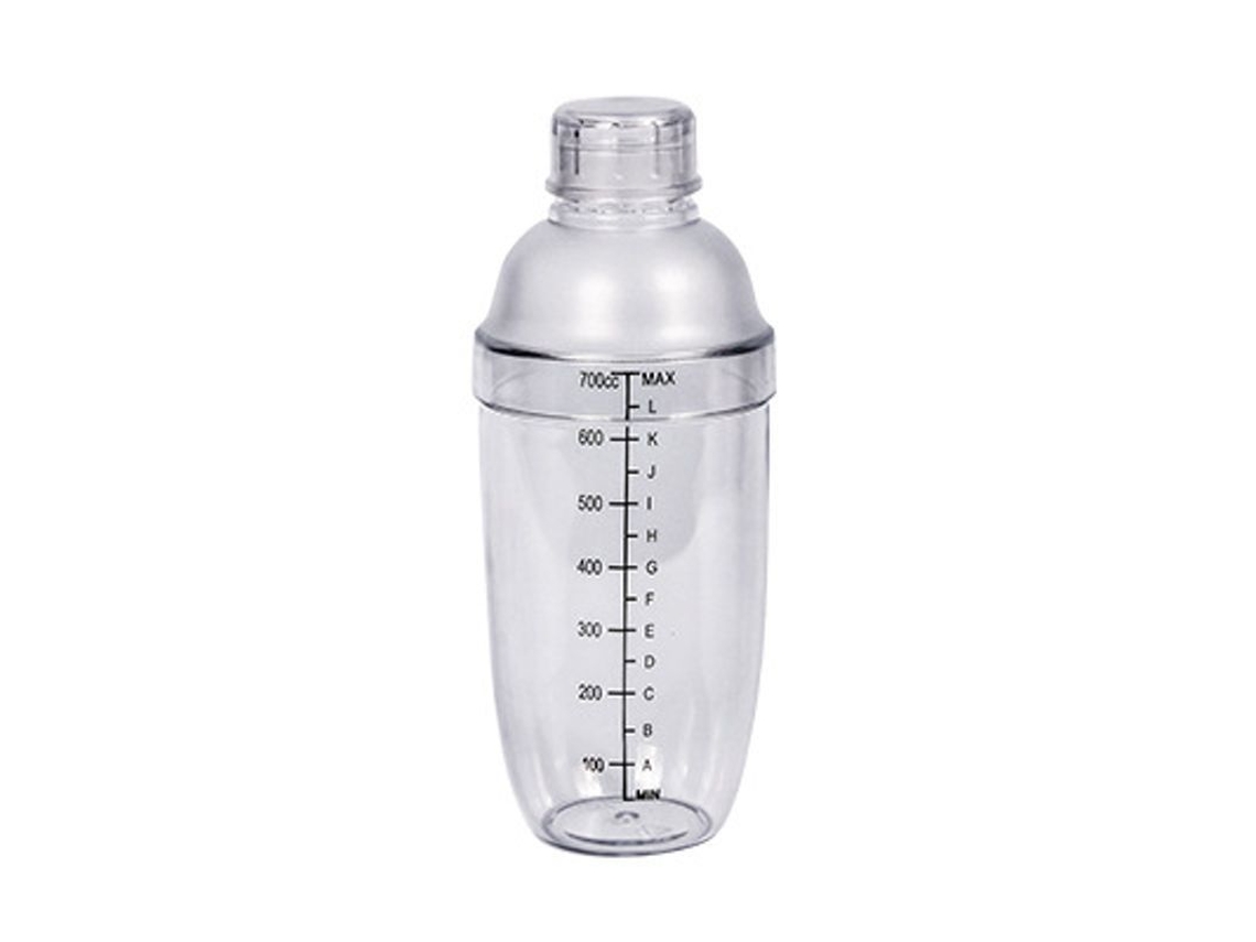 Coctelera De Plástico Con Escala Y Vaso Transparente De 700 Cc/24 Oz.