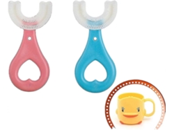 Escova De Dentes Infantil Em Formato De U, 2 Unidades