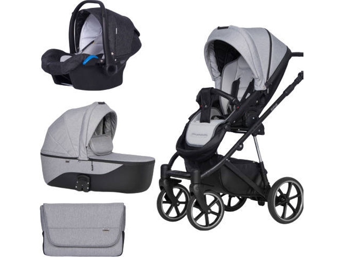 Carrito de Bebé Individual RIKO Side (Kolory 01-05) + Kite Isofix Ready Cooper