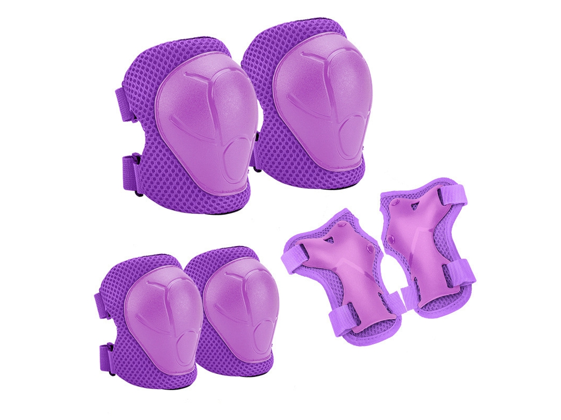 Kit de protección infantil 6 en 1, Talla: S, Morado