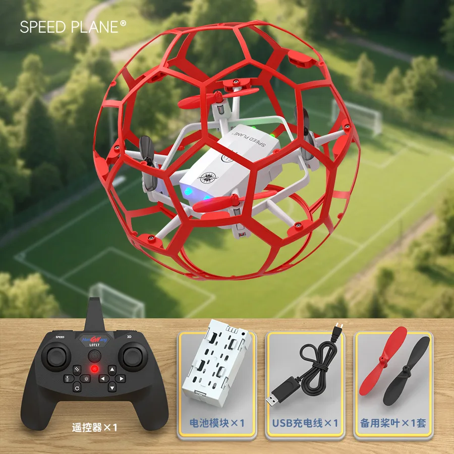 Pelota Voladora (roja) Teledirigida, A Prueba De Caídas, Apta Para Principiantes.