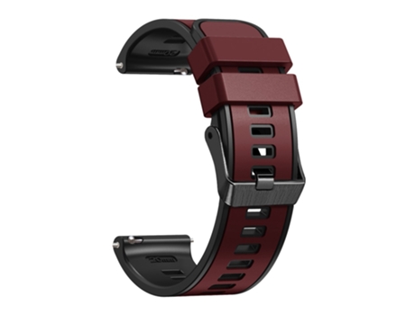 Correa de Silicona 22mm dos colores para Huawei Watch Buds/GT 3 SE/GT 3 Pro 46mm - vino tinto/negro