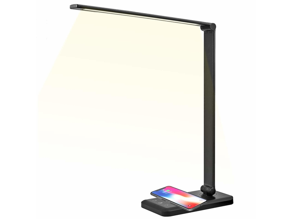 Cargador Lâmpada Led Cuidadosa Olhos Modos Brilho Sem Fio Yizhood Negro