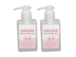 2 unidades de gel exfoliante facial suave con extracto de flor de cerezo, para eliminar las células muertas de la piel, 100 g