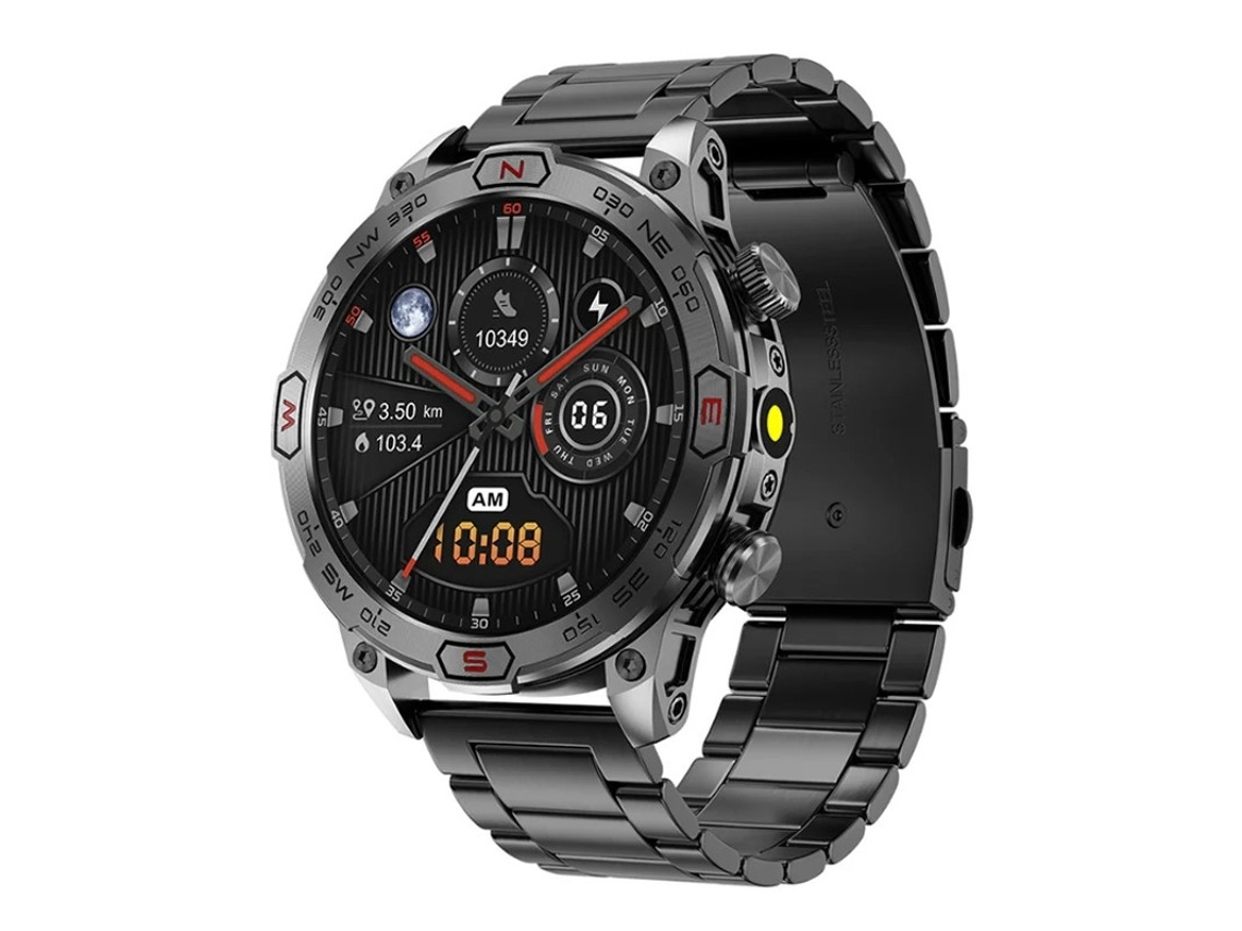 Reloj inteligente con pantalla HD AMOLED, llamadas Bluetooth, monitorización de la frecuencia cardíaca, presión arterial y oxígeno en sangre, Yizhood