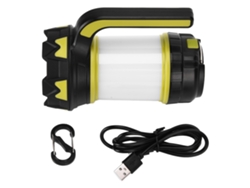 Linterna LED recargable por USB Bj-HC-261 para camping con 6 modos de iluminación para emergencias y senderismo.