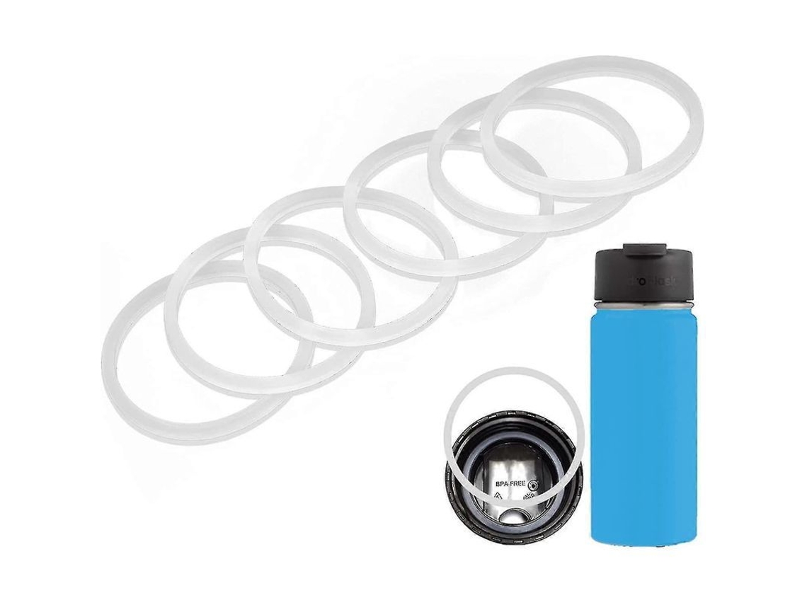 Pack 6 juntas tapa boca ancha Hydro Flask. Aro goma repuesto 2 pulgadas.