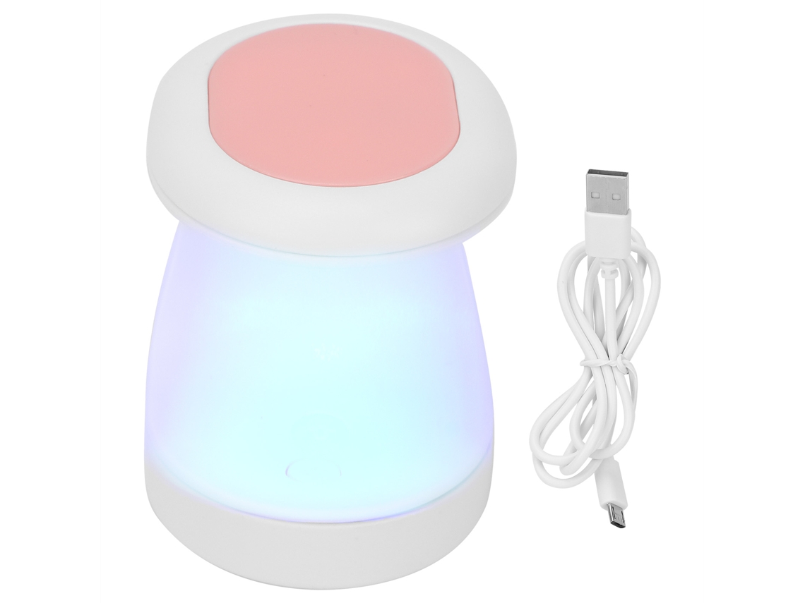 Secador De Esmalte En Gel Mini 16w Con Carga Usb Y Luces Led Para Uñas Rosa