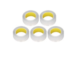 5 rollos de cinta adhesiva de doble cara transparente para decoración de paredes, alfombras, fotos y pósteres (5 m)