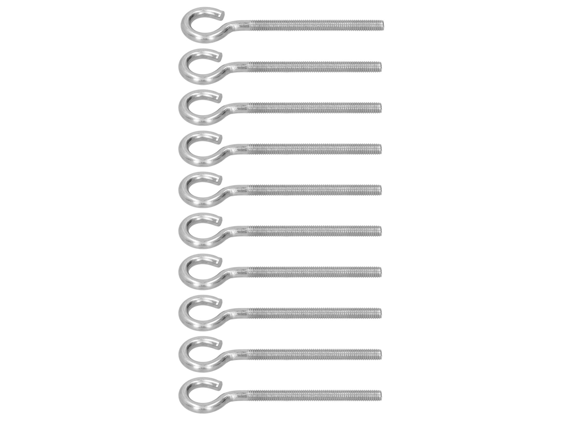 10 Ganchos De Anillo Roscados M6 De Acero Inoxidable 304 Para Suministros De Sombreado De Invernaderos