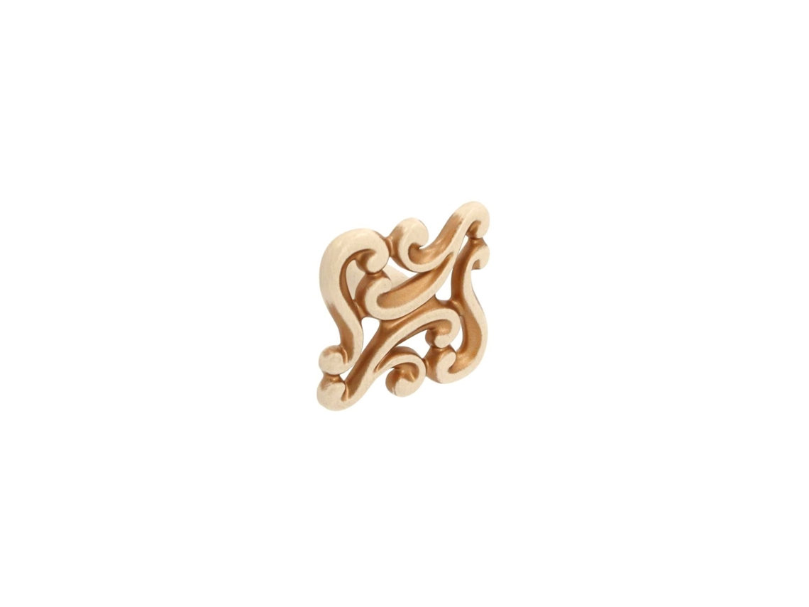 Pomo Para Muebles De Zamac Diámetro 38mm X 23 Pátina Real En Oro Marfil Lote De 25