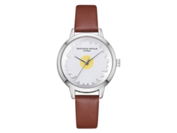 Reloj De Pulsera De Cuarzo Sencillo E Informal Para Mujer De Lvpai Con Correa De Pu Marrón.